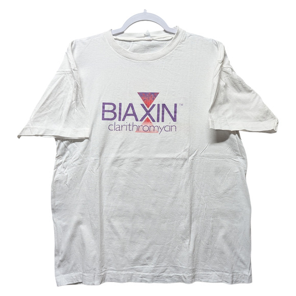 80s / 90s Biaxin Clarithromycin Drug Promo T shirt - Picture 1 of 5